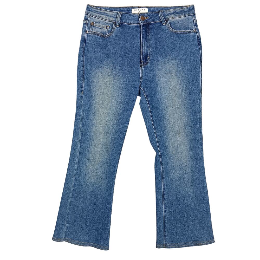 Nature By KanCan Jeans Size 13/30 Stretchy Blue Boot Cut (Hemmed)